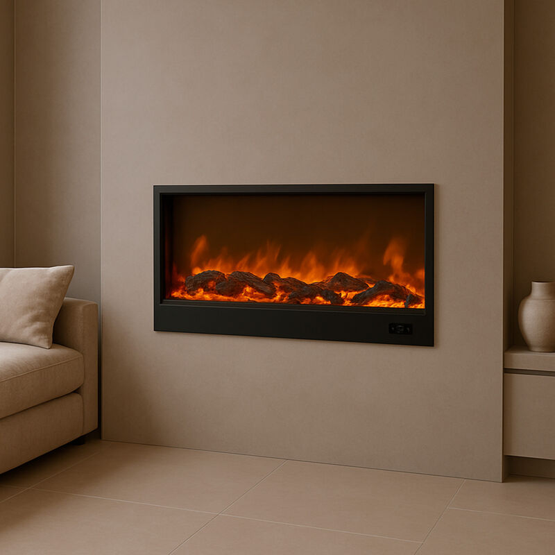 SINED CAMINETTO-ISPICA-108 electric fireplace installed in an interior