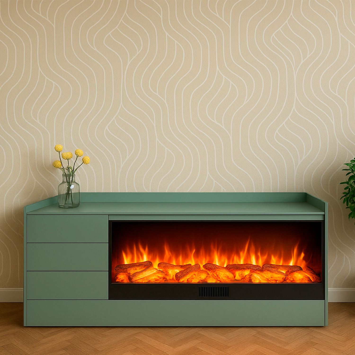 SEREGNO VULTURE muebles con chimenea eléctrico